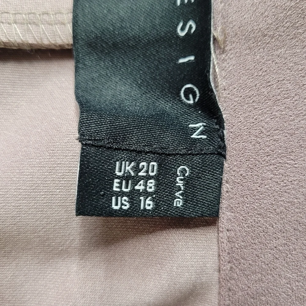 ASOS Curve Blazer Size 16 Purple Shade Faux Pockets Oversized Stretchy Long New